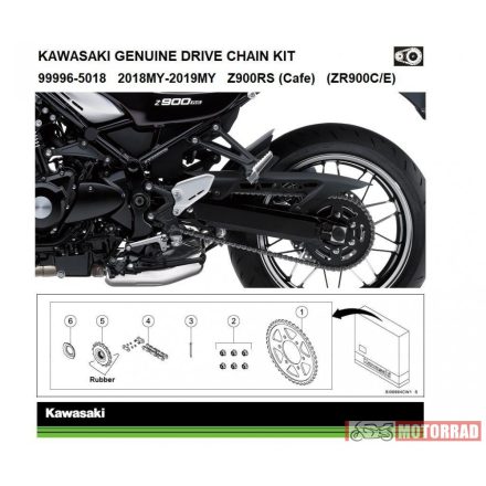 KAWASAKI Z900RS/Café GYÁRI LÁNC SZETT 2018MY -                           (ZR900C/E/K/N)