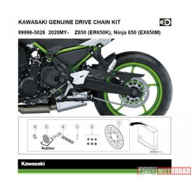   KAWASAKI Z650/Z650RS/Ninja650 GYÁRI LÁNC SZETT 2020MY-                            (ER650K/ER650M/EX650M)